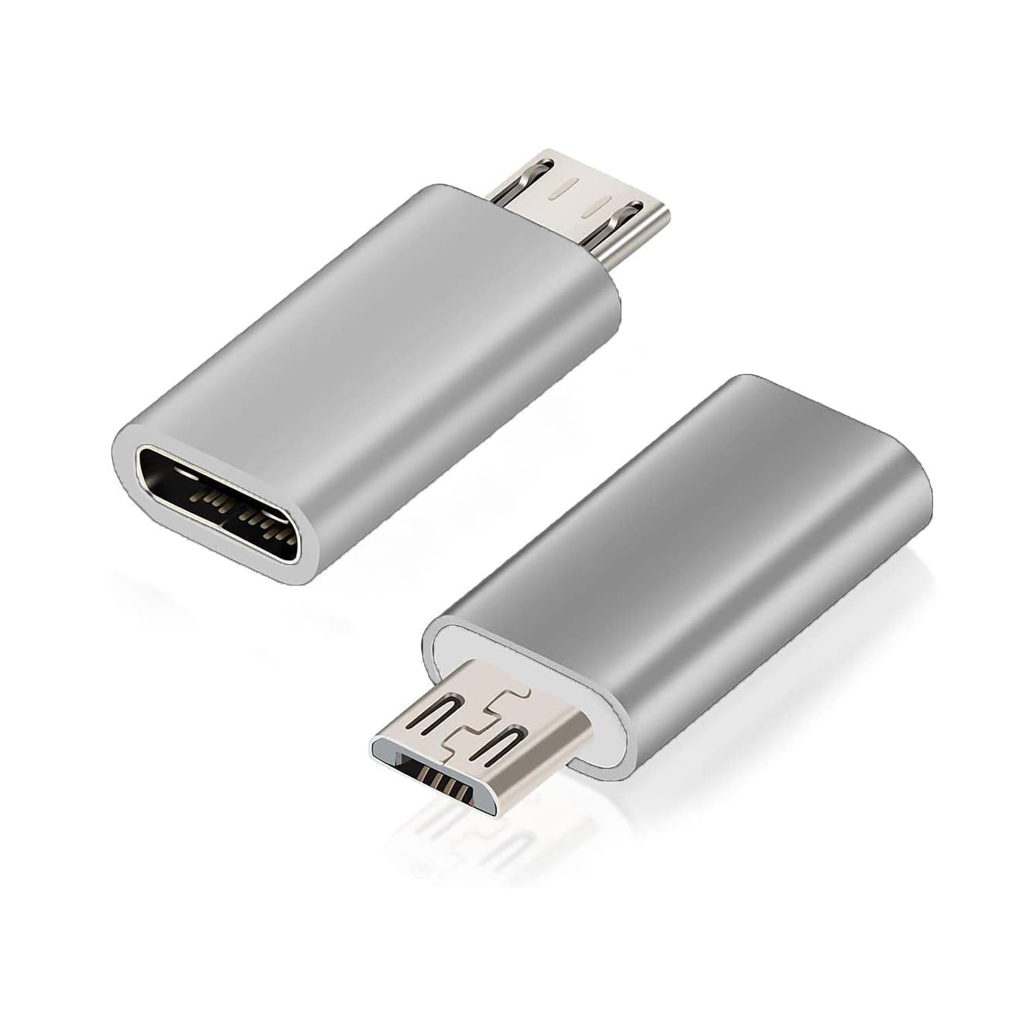 YellowCult USB C to Micro USB Adapter,Type C Female to Micro USB Male Connector Compatible with Samsung Galaxy S7 Edge, Nexus 5 6 Support Fast Charge & Data Transfer Not for Audio/OTG,Grey(Pack 2)-picture-37