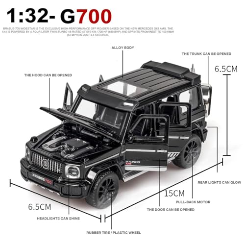 Image of Magicwand 1:32 Scale Die-Cast Brrabus G-700 with 6 Openable Doors,Pull Back Action,Music & Lights【Pack of 1】【Colors as Per Stock】