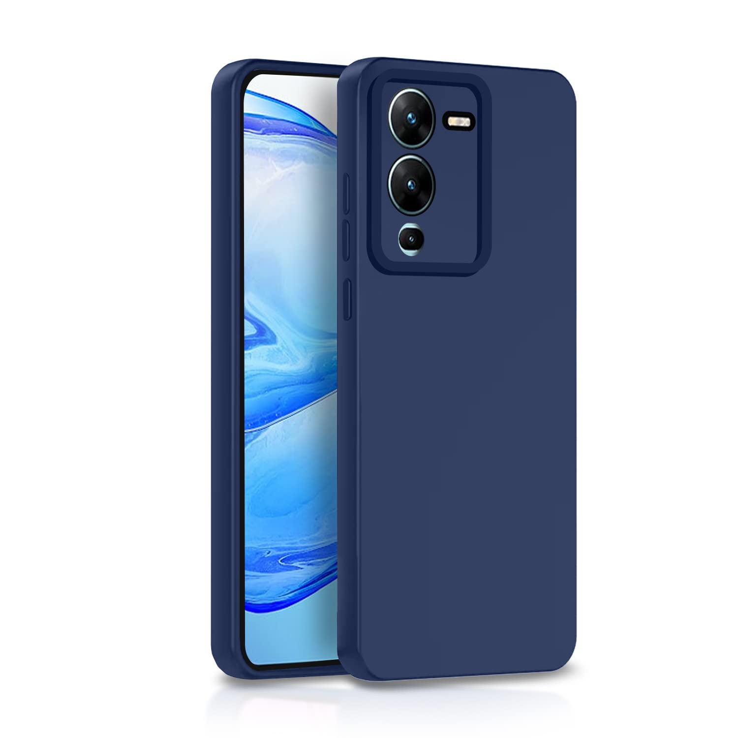 Pikkme Vivo V25 Pro 5g Back Cover Soft Matte Liquid Silicone TPU | Camera Protection | Shockproof Slim Back Case for Vivo V25 Pro 5g (Blue) (B0BMWYM363) Amazon Price History, Amazon Price Tracker