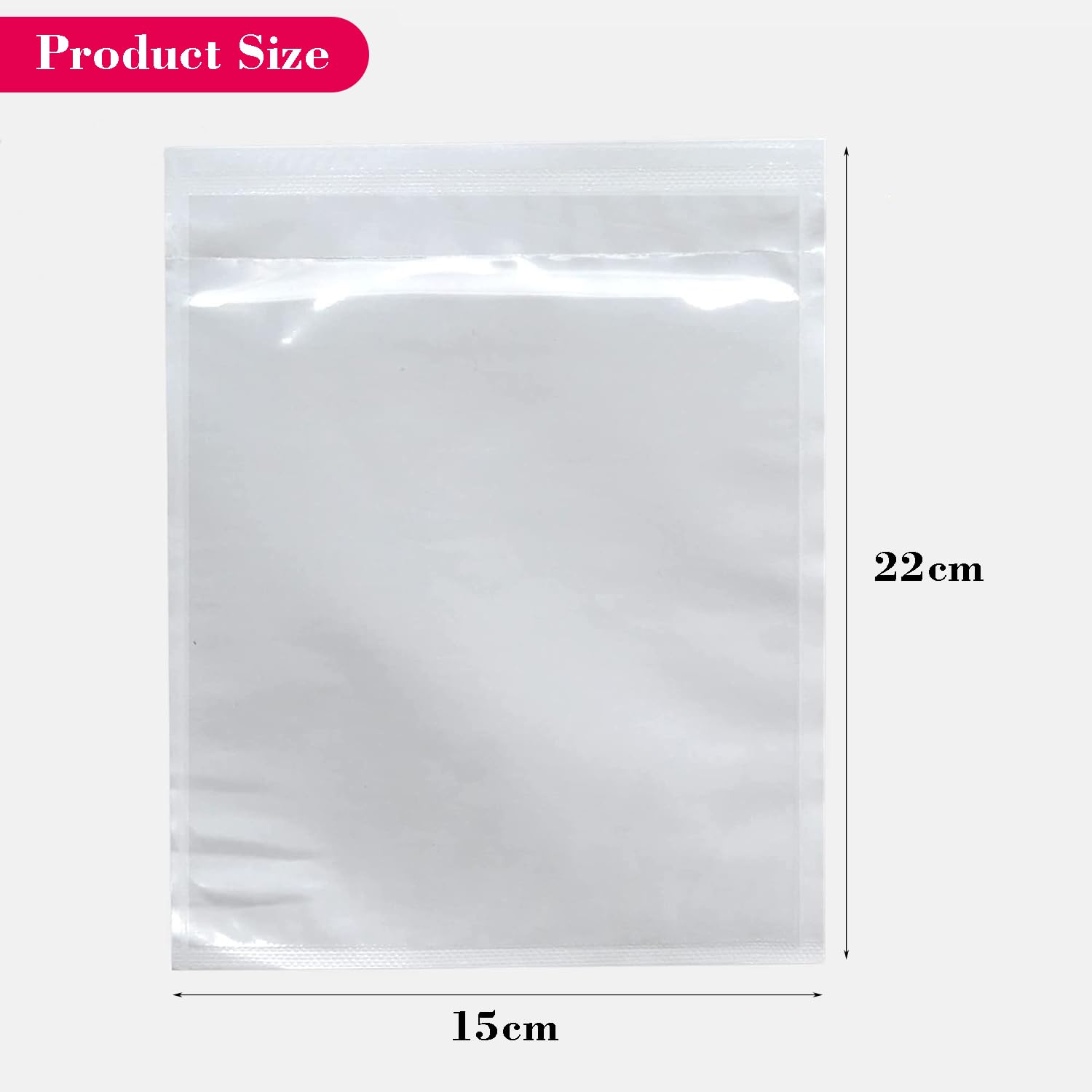 Lot de 1000 pochettes autocollantes transparentes et imperméables pour étiquettes d'expédition - 15 x 22 cm