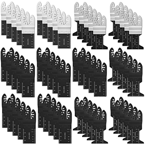 Gotydi 60 Pcs Oscillating Saw Blades Multitool Blades Kits Bi-Metal Professional Cutting Wood Metal Plastics Multi Tool Blades For Dewalt Bosch Milwaukee Craftsman Rockwell Fein Chicago Makita Ryobi #TOP11