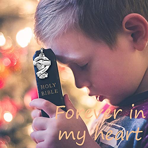 Praying Hands Urn Necklaces for Mom Dad Pet Ashes Crucifix Cremation Keepsake Memorial Pendant Jewelry Forever in My Heart4