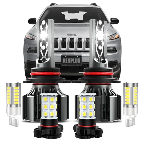 ????? ??? Dedicated Accessories Fit for Chero kee 2014-2015 9012 H,L,And PSX24W Fog,Plug and Play No Errors.6Pcs