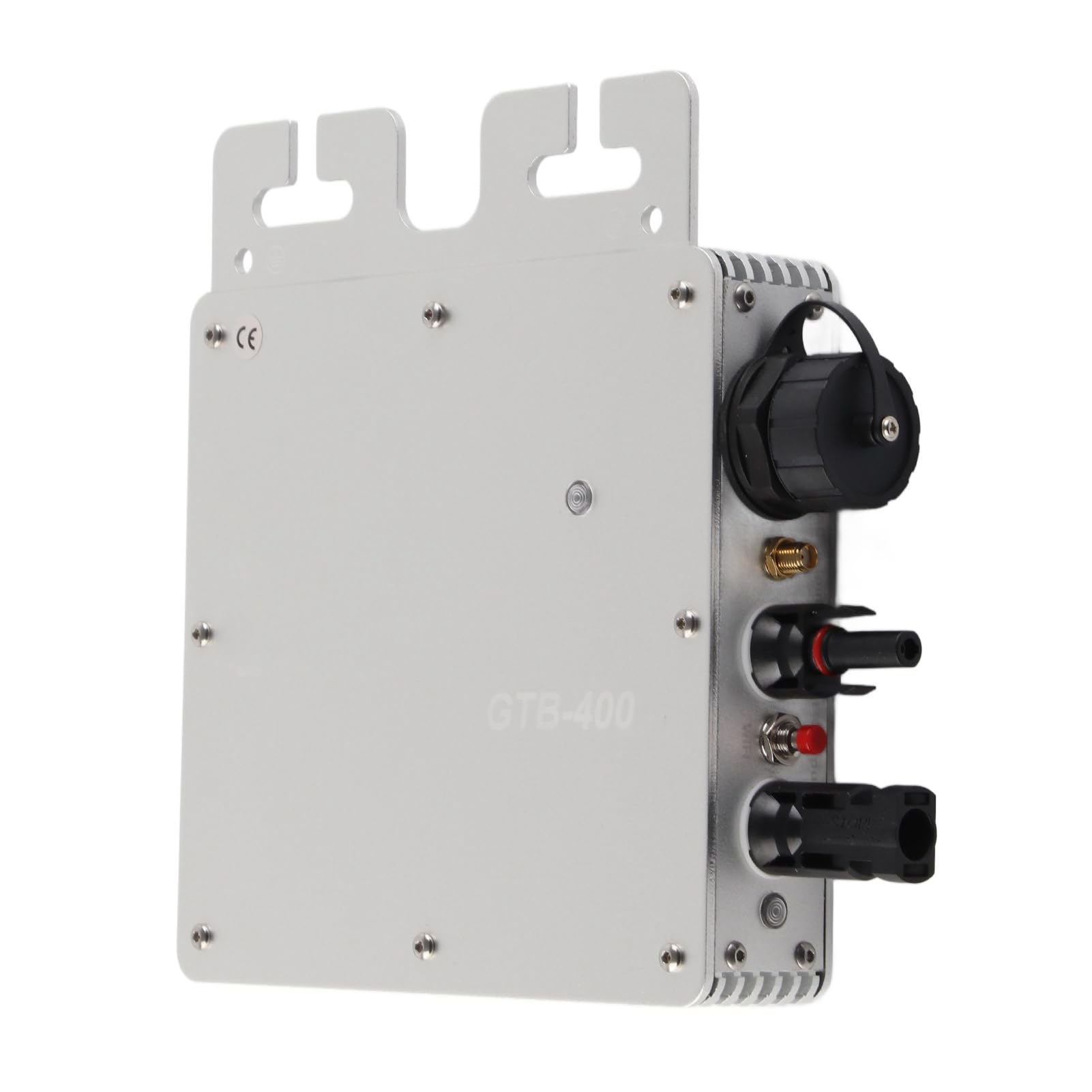 Micro Onduleur Solaire Grille Cravate Onduleur 400W 20A WIFI Contrôle Micro Onduleur Onduleur Solaire Contrôleur 120 230V AC Prises Identification Automatique IP65 Étanche(argent)