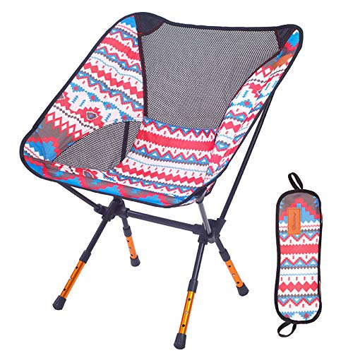 Chaise de camping ultra-légère et réglable avec sac portable