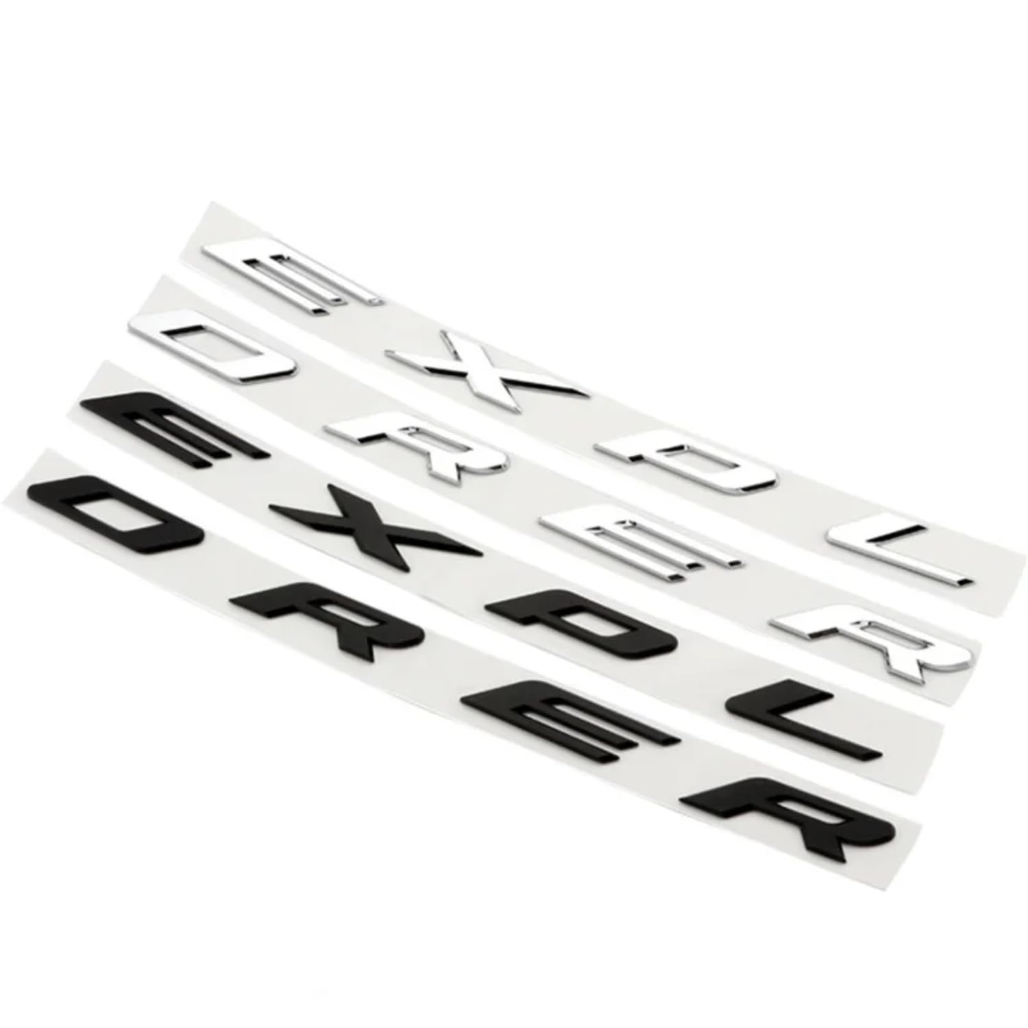 SOLDOUT 3D Logo Car Sticker EXPLORER Emblem Body Badge Bonnet Decal Auto Accessories Compatible with Ford Explorer (Glossy Black)