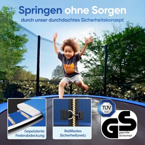 Gartentrampolin Monzana Trampolin mit 427 cm Durchmesser und TÜV SÜD Zertifikat