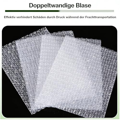 Luftpolsterbeutel 100 Stück, 15x20 cm, Doppelwandige, klare Luftpolstertaschen, nicht selbstversiegelnd. Luftpolsterumschläge sind ideal für Versand, Lagerung & Umzug