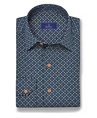 Navy Micro Geometric Print