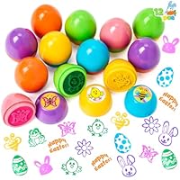 JOYIN Stempel Set, Spielzeug für Ostereier Jagd Spiel, Thema Party, Stuff, Osternkorb Stuffers Füllstoffe, Ostern Briefmarken Geschenke, Klassenzimmer Preis (12)