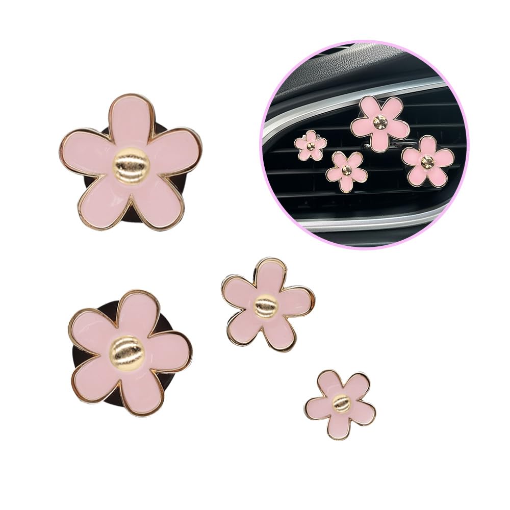 Amazon.com: ORIESSE Flowers Car Accessories,4pcs Pink Daisy Air