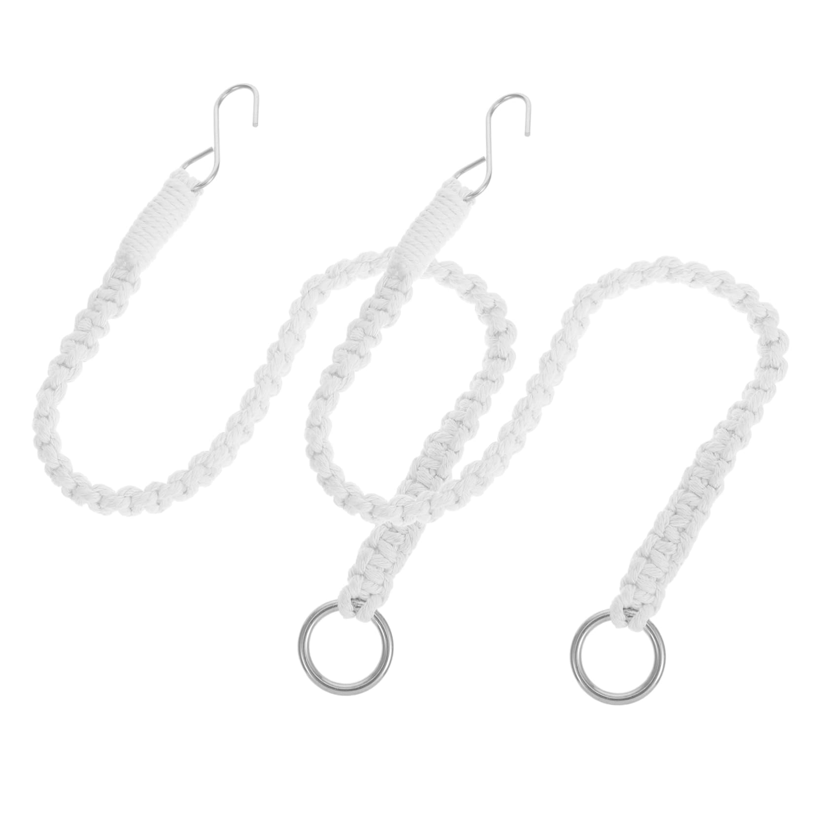 ROMISBABA 2Pcs Beige Plant Hanger Extender Rope for Indoor Decorations Versatile Support for Flower Pots Hanging Baskets and Lanterns for Porches and Balconies