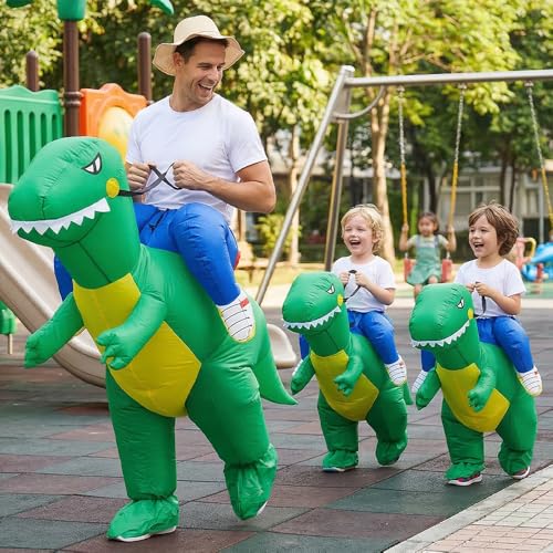 Disfraz inflable de dinosaurio T Rex para niños miniatura 3