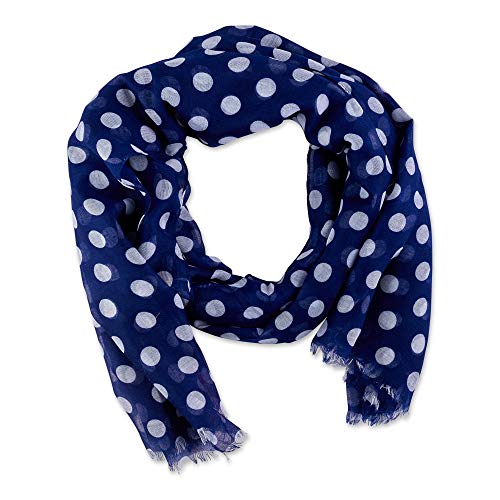 Tickled Pink Women's Standard Stylish, Long & Lightweight Polka Dot Fashion Scarf, Navy, 36 x 70 Tickled Pink Women's Standard Stylish, Long & Lightweight Polka Dot Fashion Scarf, Navy, 36 x 70"