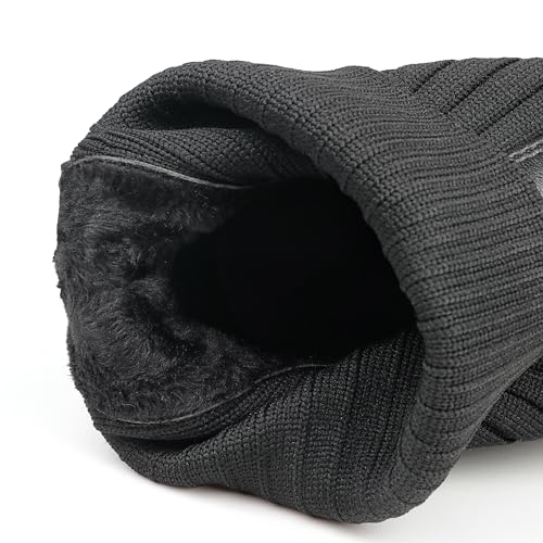 Zzheels Women's Pointed Toe Ankle Boots Knit Sock Booties Elastic Chunky Heeled Slip On Ankle Boots4