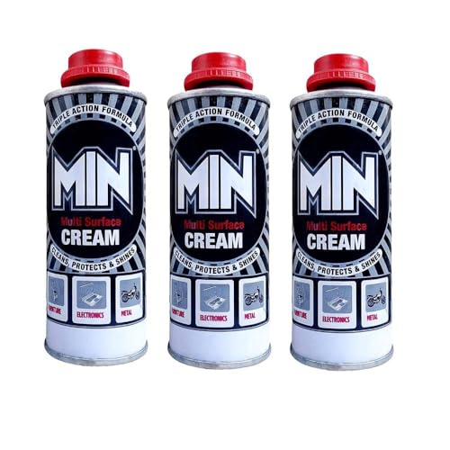 Image of Min Multi Surface Cream 100g (Pack of 3) | All-Purpose Cleaning Polish for Metal, Tiles, Appliances & Kitchen