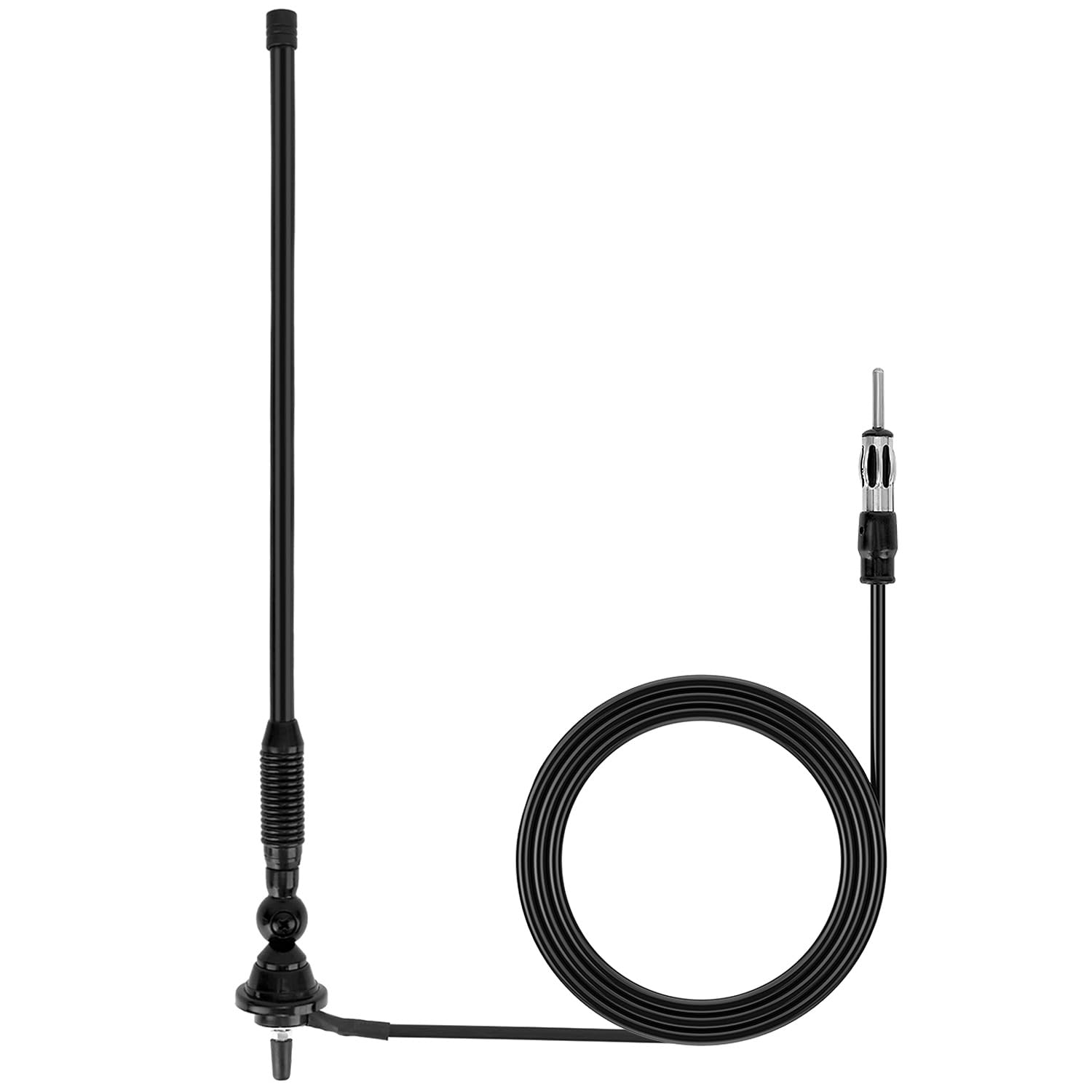 QWORK® Antenna Radio Marina, Auto Antenna Gomma 16'', Antenna Impermeabile, per Camper, Camion, Yacht, Barca