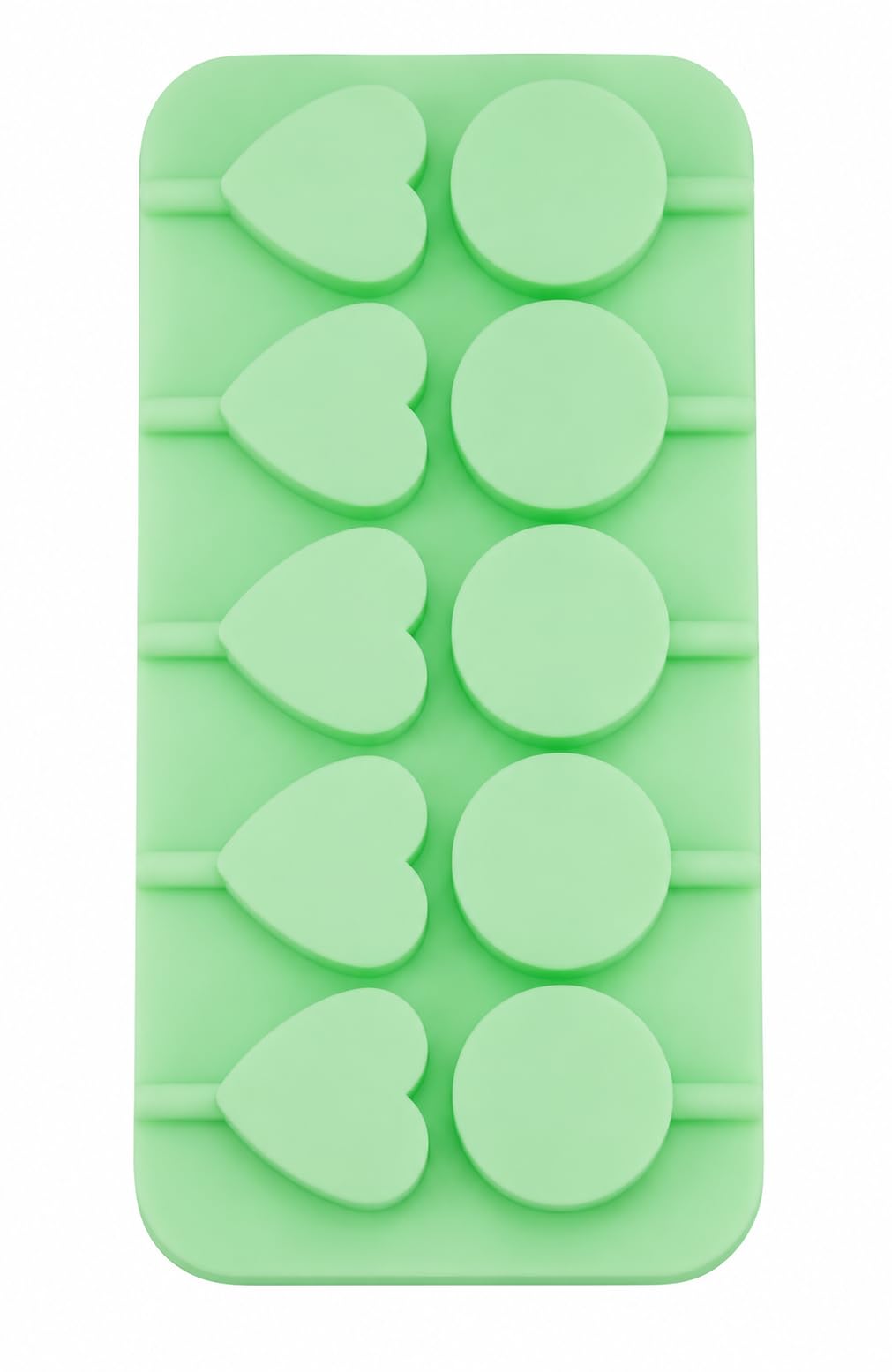 Homebakers Mart Silicone Heart & Round Shape Lollipop Mold Tray | Chocolate Candy Popsicle Mold | 10 Cavity Baking Mold-image-22