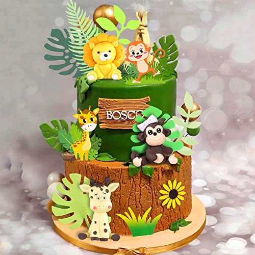 Jungle Safari Animal Cake Toppers Animals Cake Decorations For Jungle Safari Animals Theme Party Baby Showers Kid Birthday Party Supplies (Jungle Safari) #TOP4