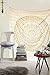 raajsee Glittering Gold Tapestry Wall Hanging Mandala- Indian Cotton Throw Hippie Tapestries - Boho Bedding White Golden Queen Bedspread 82x92 inches-Meditation Yoga Rugs Mats