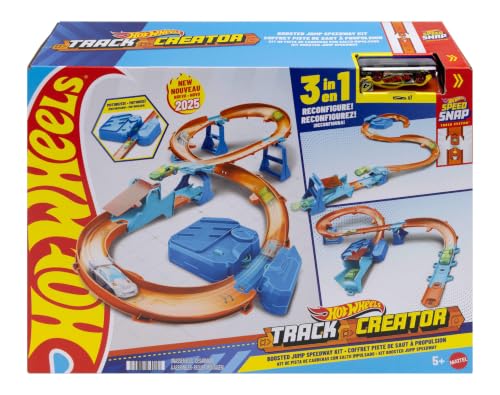 Hot Wheels Track Creator Boosted Jump Speedway Set & Toy Car - image 1