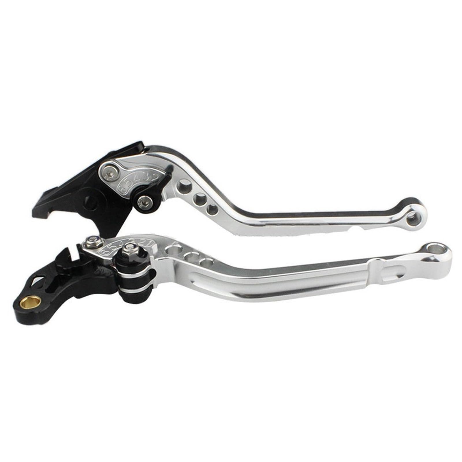 Bmnjvi Long Silver Short&Long Motorcycle Cnc Adjustable Brake Clutch Levers For Y&Amaha Yzf R6s 2006 Yzfr6s 2006 2007