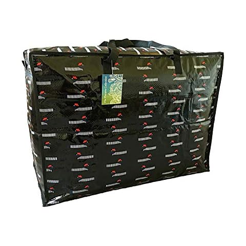 The Pescara Collection Large laundry bags clothes Storage Bags with zips Underbed loft roof container bedding duvet clothing toys teddy shoes. Camping moving home. Dogs Print 65 ltr Cover