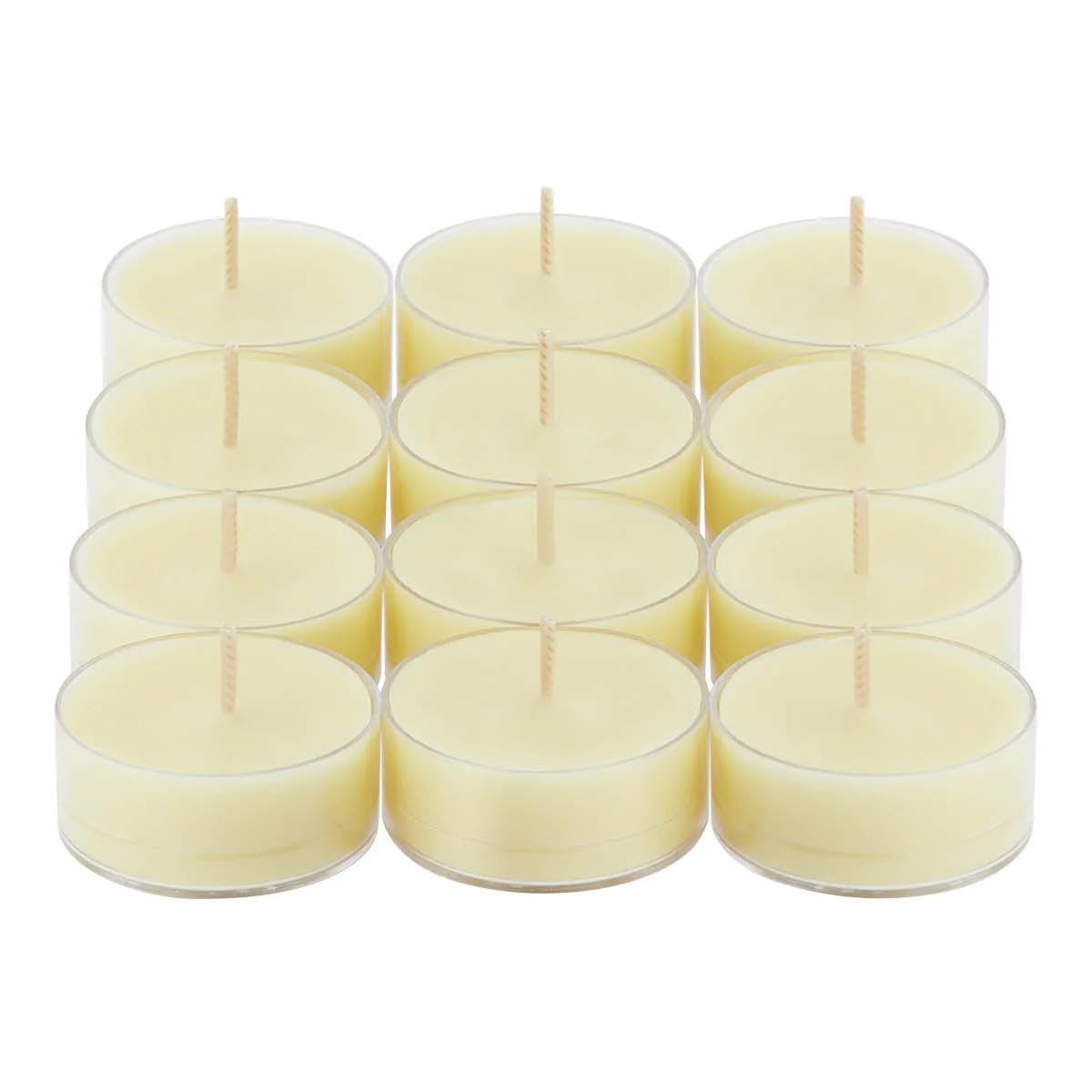 PartyLite Almond Pear Tart Universal Tealights - Set of 12 | Sweet Baked Pears, Ground Almonds, Vanilla in Pastry | 4-6 Hour Burn Time | Quality Wax & Natural Aromas