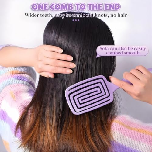Image of Premium 3D Detangling Hair Brush for Women & Men- Anti Hair Fall Comb for Curly, Wavy & Straight Hair | Hair Straightening Brush, Wet & Dry Styling Brush | Scalp Massager, Frizz Control & Tangle Free Grooming Brush (PACK OF 1)