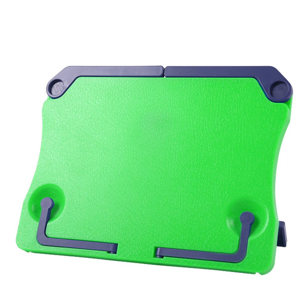 Desk Book Stand for Reading - Portable Document Cook Book Holder, Adjustable Bookstands for Recipes Tablet and Music Books, Green