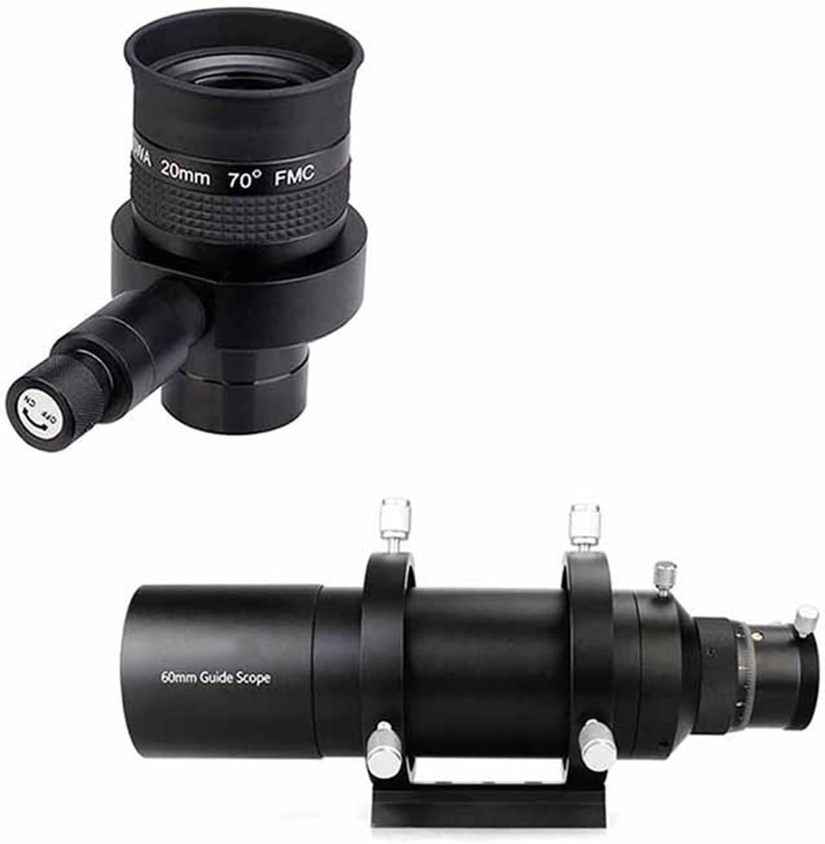 Finder Scope, Guide Scope with Helical Focuser Finder and SWA Illuminated Eyepiece Multi-Use for Astronomical Telescope(F9177B-W9115A)