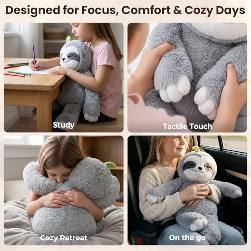 Miniatura 5 de Mewaii Peluche Grandes Perezoso, Peluche con Peso 1,8 kg, 52 cm | Animales de Peluche Suave y Acogedor, Ideal para Relajarse, Dormir y de Regalo para Niños, Adolescentes y Adultos