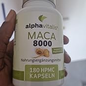 Alphavitalis Maca 8000 Gold vegan - 180 Kapseln 20:1 Maca Wurzel ...