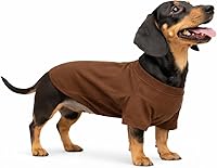 Vista 16 de Lovelonglong Ropa para mascotas, disfraces para perro, ropa de perro salchicha, camiseta en blanco para perros salchicha, Corgi 100% algodón, rosa