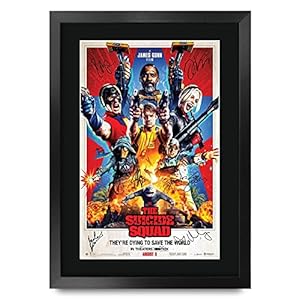 HWC Tradin FR A3 The Suicide Squad 2 Margot Robbie, Jared Leto, Idris Elba Geschenken Gedrukte Poster Gesigneerde…