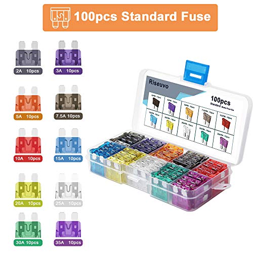 Car Automotive Rv Standard Fuses - Auto ATO Blade Fuse Assortment Kit (2A 3A 5A 7.5A 10A 15A 20A 25A 30A 35A) - Thumbnail 3