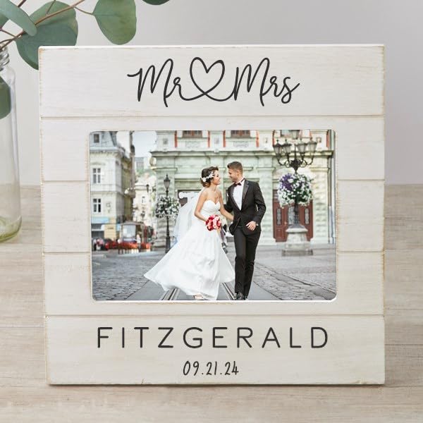 Personalization Universe Infinite Love Shiplap Wedding Picture Frame 4