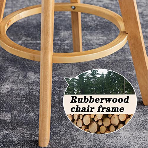 Tabourets de bar avec repose-pieds en bois noble et dossier chic