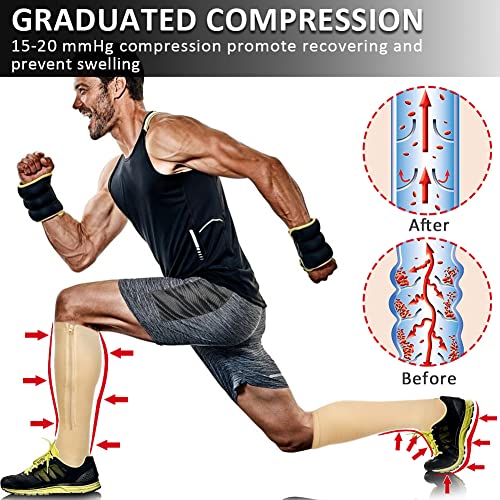 Image of Ailaka Medical 15-20 mmHg Zipper Compression Socks Women Men