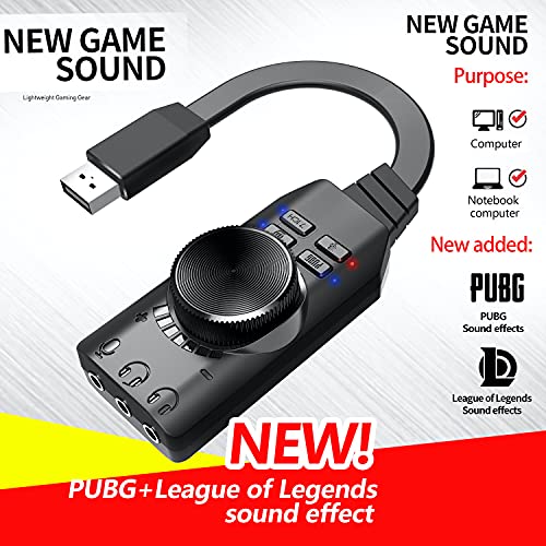 Image of USB External Sound Card || USB to 3.5 mm Audio Adapter || External Sound Card with Headphone Jack Compatible with Windows, Mac, mac OS, Linux, PS4, Plug and Play