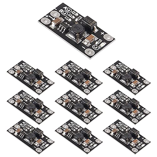 AITRIP 10PCS 1.5A Multi-Function Mini Boost Module Step Up Board 3.7V to 5V 8V 9V 12V Step Up Board with LED Indicato for DIY Electronic Voltage Moduler