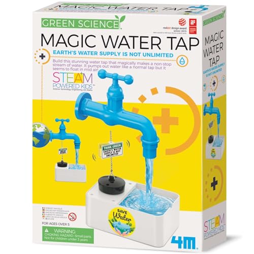 Kit de ciencia Green Science 4M Magic Water Tap para niños de 5 años