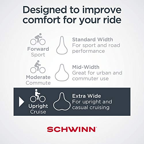 image for Schwinn Comfort Bike Seat for Men and Women, Commute Gateway Gel, Repl