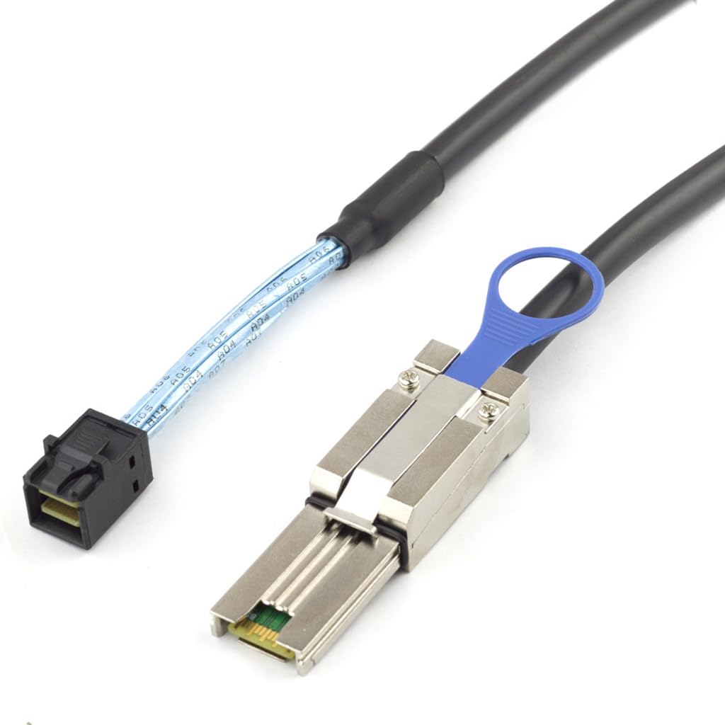 JMT MINI SAS HD SFF-8088 26P a SAS HD 8088 / SFF-8644 / SFF-8643 Cable de superposición de servicio para servidor (50 cm, SFF-8088 a SFF-8643)