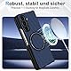 Migexxkj für Samsung Galaxy Z Fold 7 Hülle, Magnetisch Handyhülle Galaxy Z Fold 7 mit Mag-Safe, Rutschfester Textur mit Scharnierschutz Hard PC Militär Stoßfest Schutzhülle ZFold 7 5G Case (Blau)