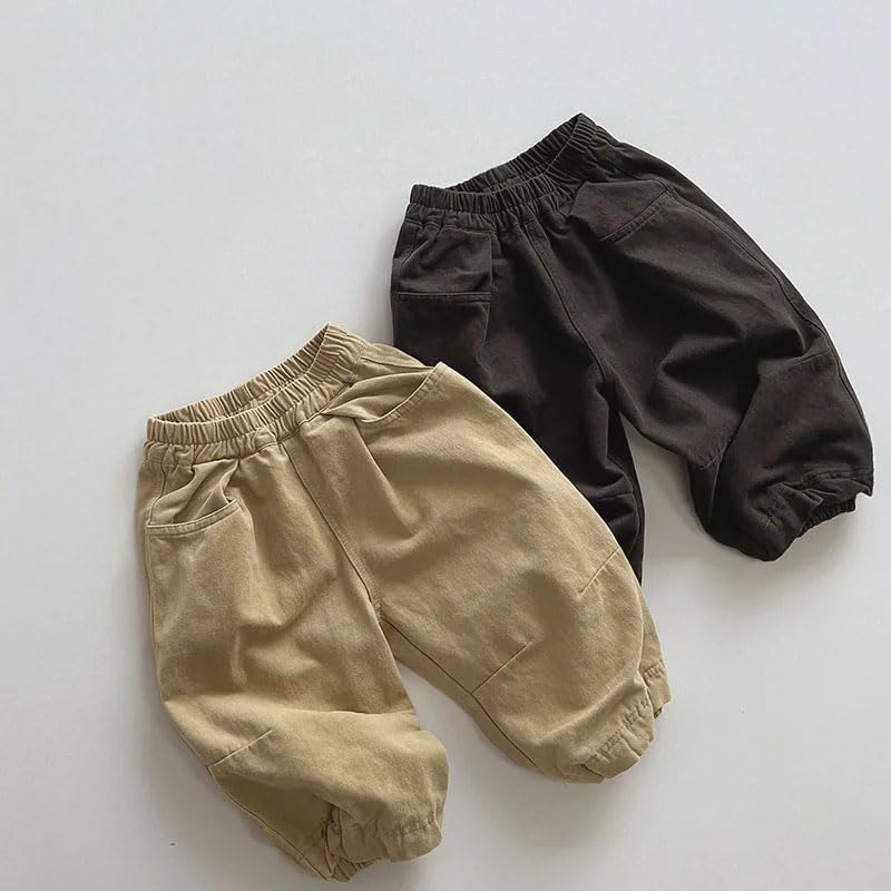 Dninmim Kids Loose Wide Leg Boy Girl Children Pants Kids Casual Capris Bottoms2