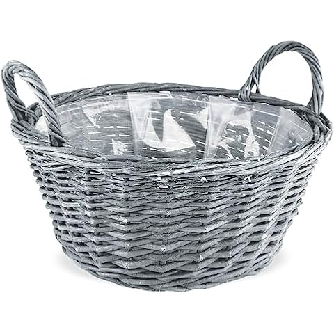 matches21 Wicker Flower Pot with Handle Cover