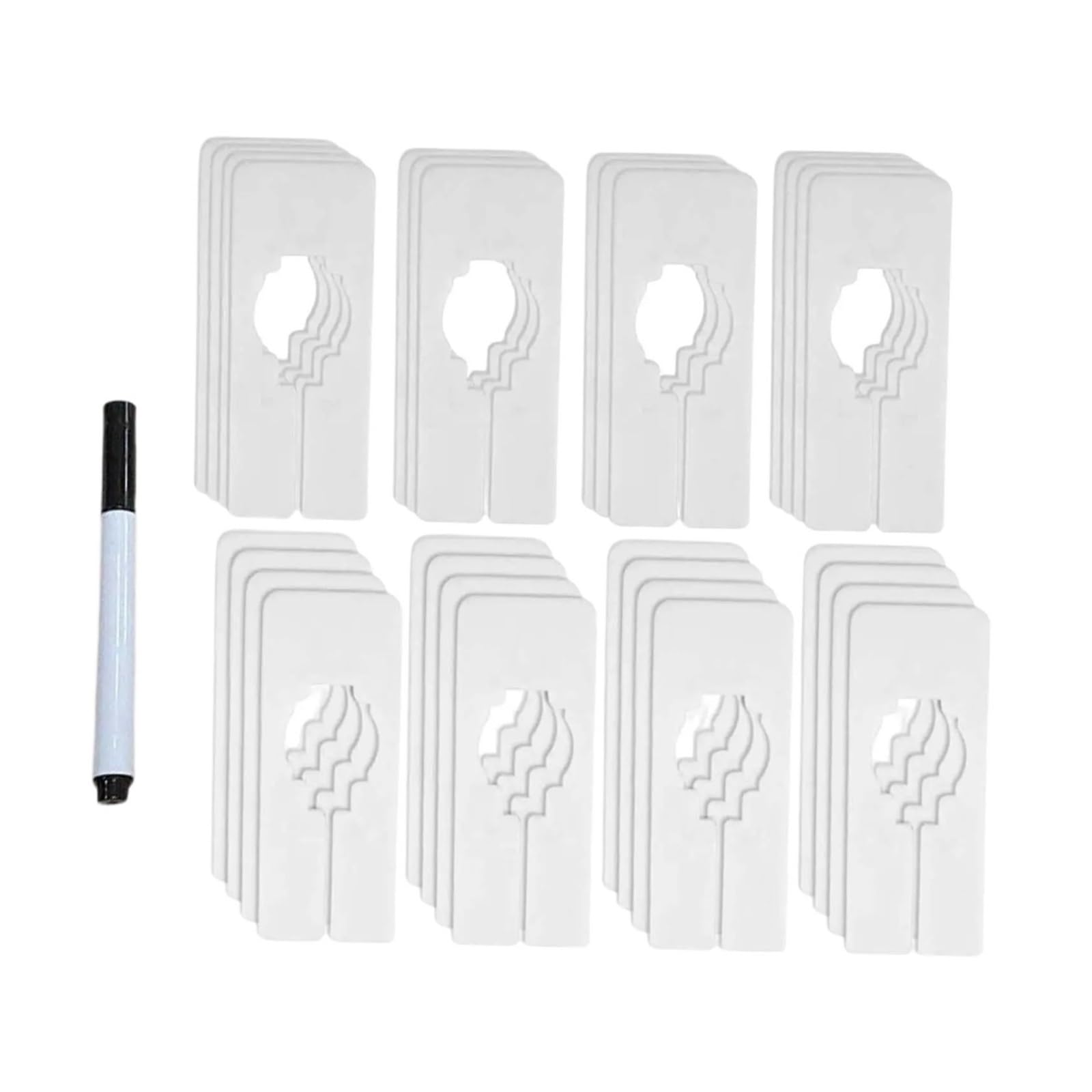Zeahkri Hanger Dividers 60pcs Clothing Hangers Dividers Separator Writable for Sorting Clothes Size for Sorting Clothes