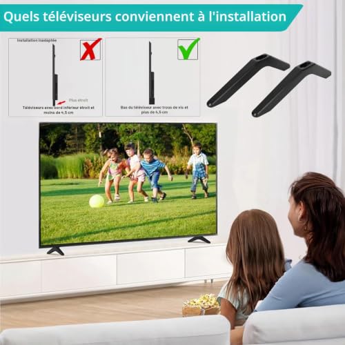 Support TV 32 à 75 pouces pour aménager un cinéma maison élégant et convivial