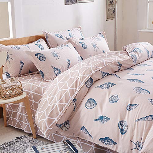 Linge de lit 4 pièces microfibre sans repassage 200x200cm rose - 4
